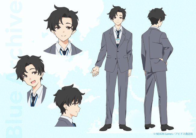 blue archive the animation sensei character design visual